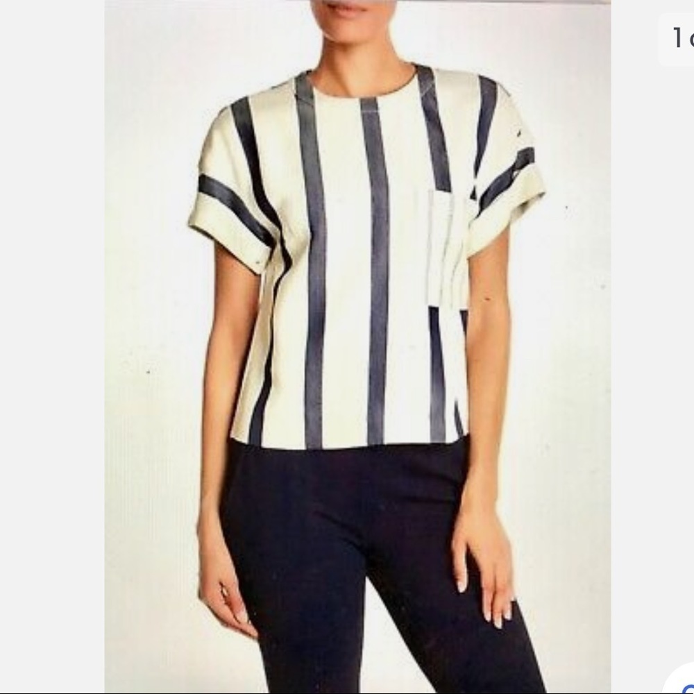 Gray Jason Wu striped box tee